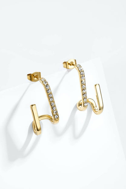 124YTG05 stainless steel earrings