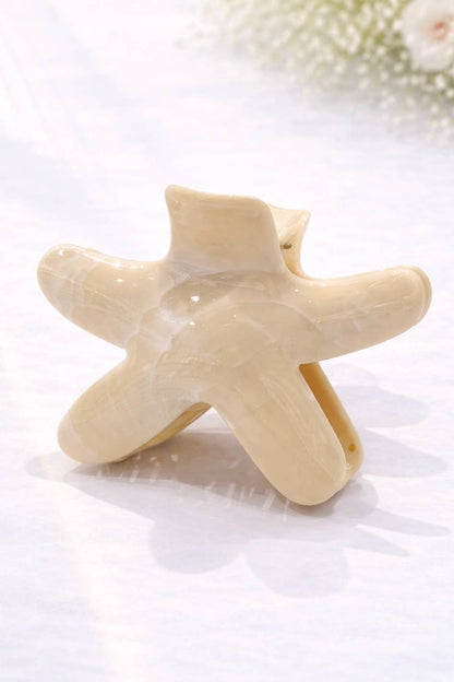 Starfish hair clip marble effect 9 cm YH80