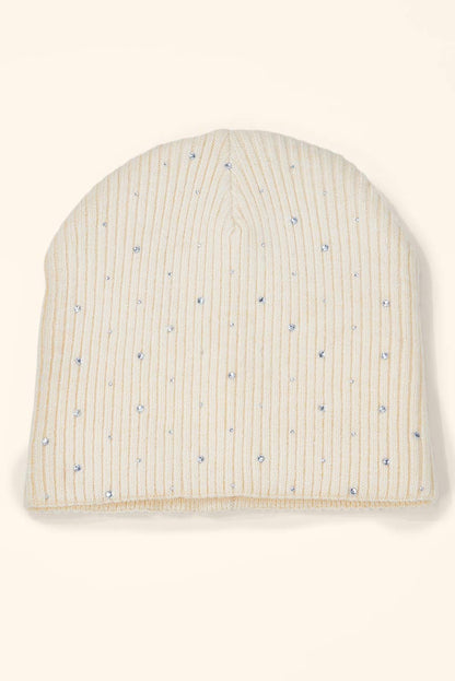 Bonnet côtelé à strass MJ302SD