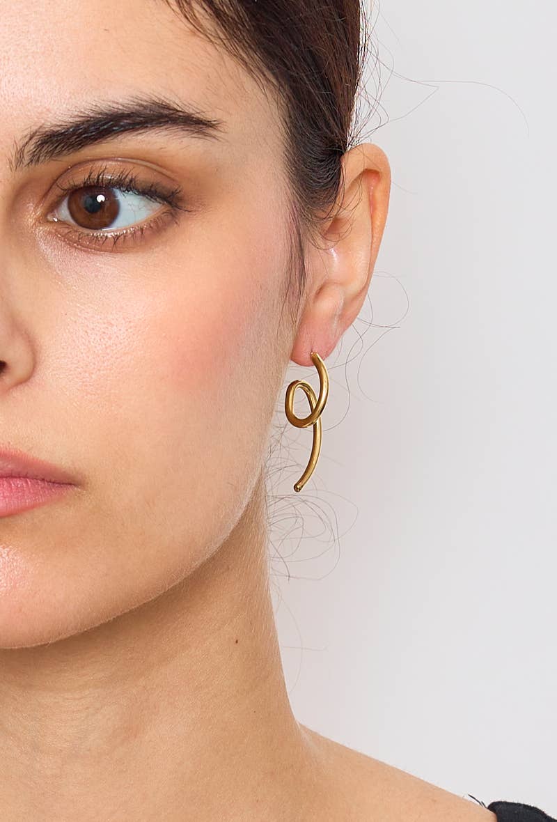 Boucles d'oreilles pendantes en acier inoxydable 124YC08