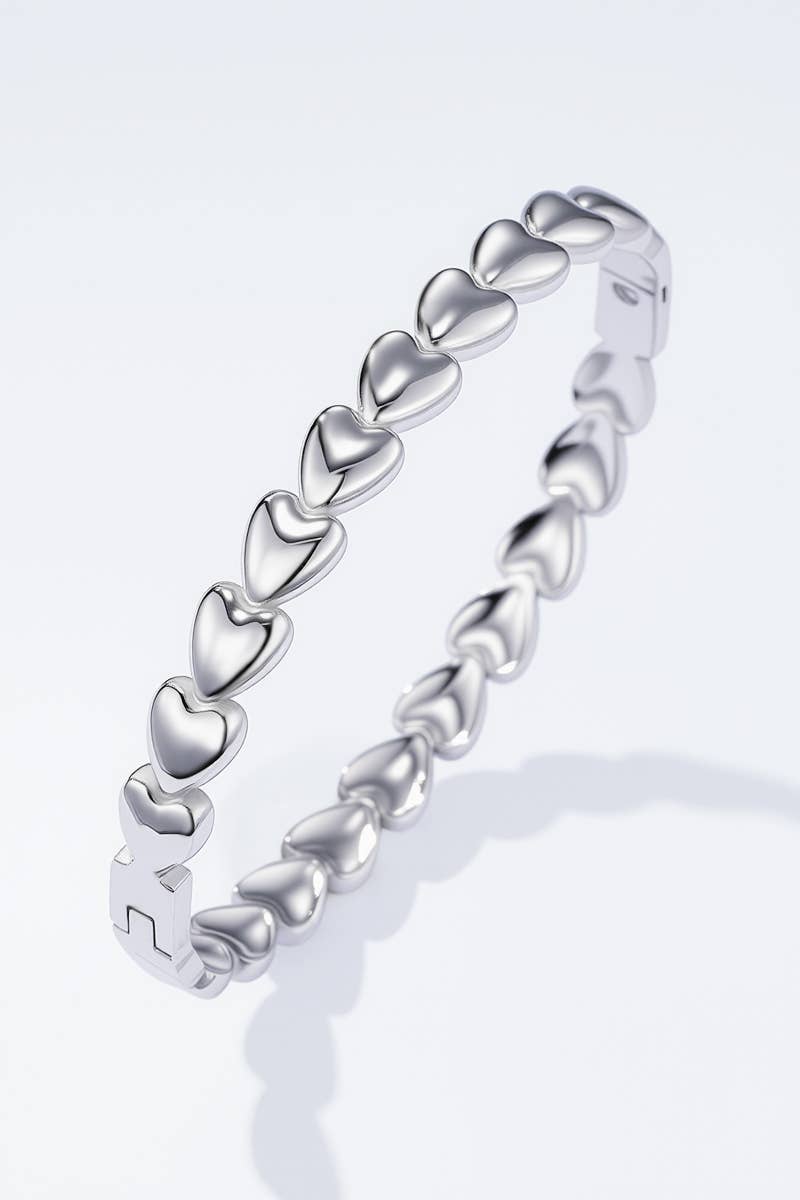 Stainless steel bangle bracelet 324AQ284