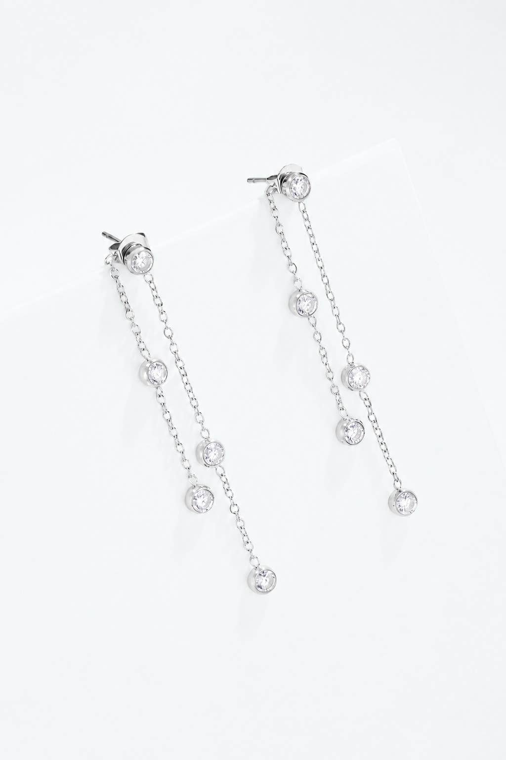 Stainless steel chain earrings 124AQ801