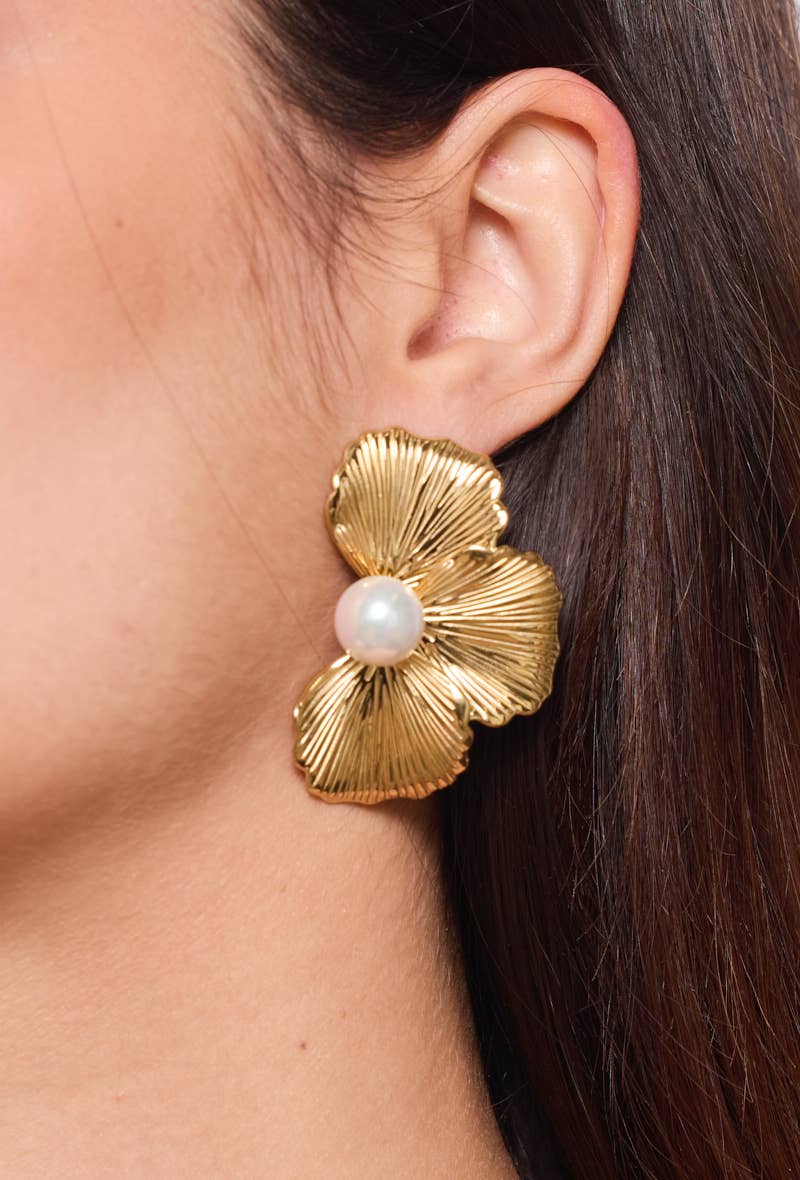 124AQ400 stainless steel earrings