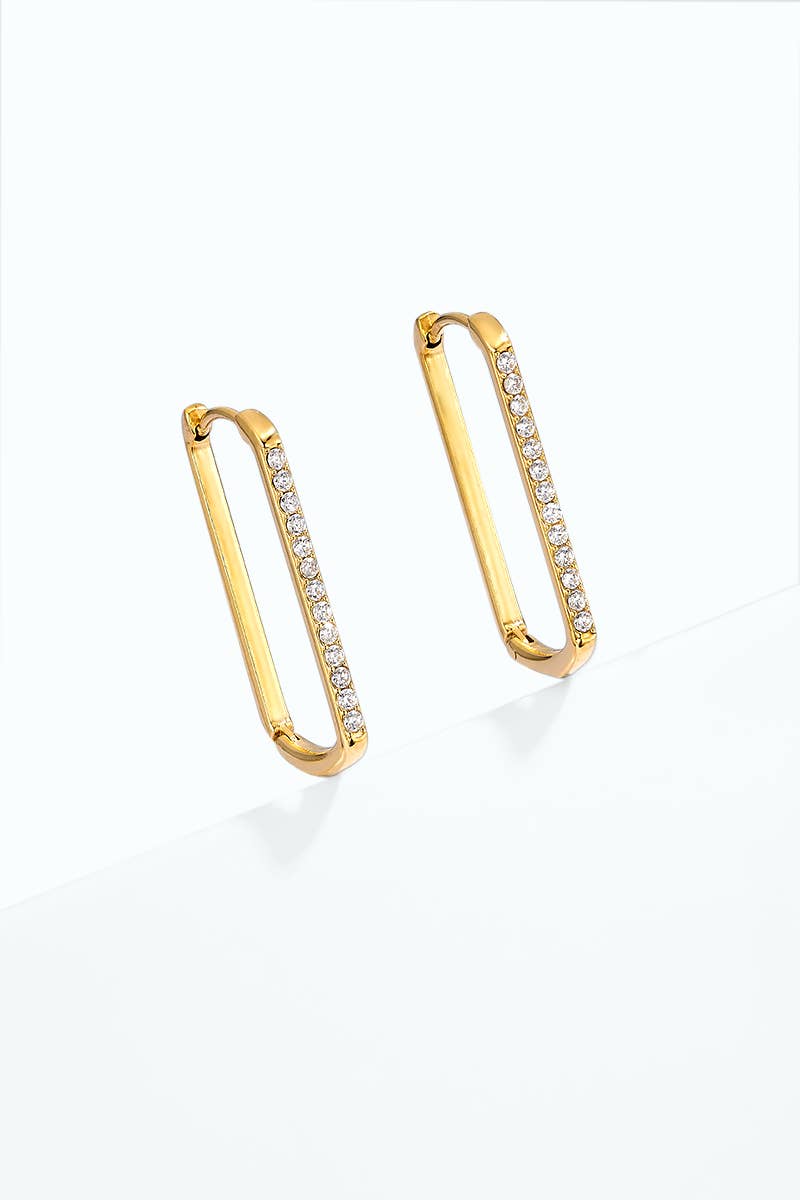 Boucles d'oreille en acier inoxydable 124AQ755