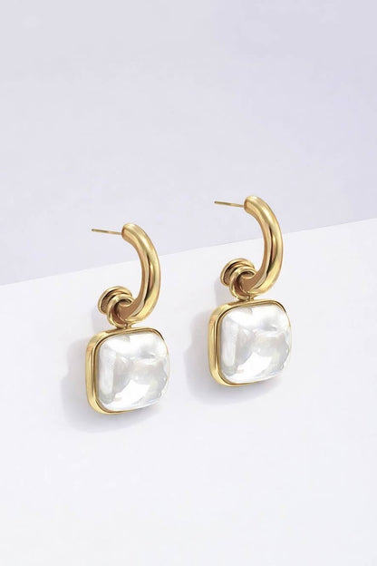 Stainless steel half-hoop earrings 124AQ179