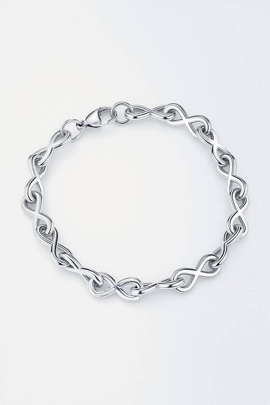 Bracelet en cuir et en acier inoxydable 324OP84