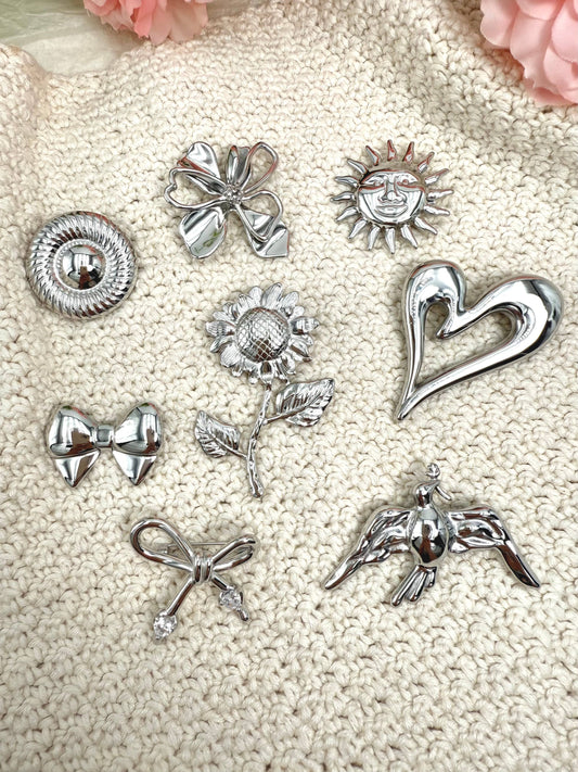 Set de 8 broches en acier inoxydable SET313