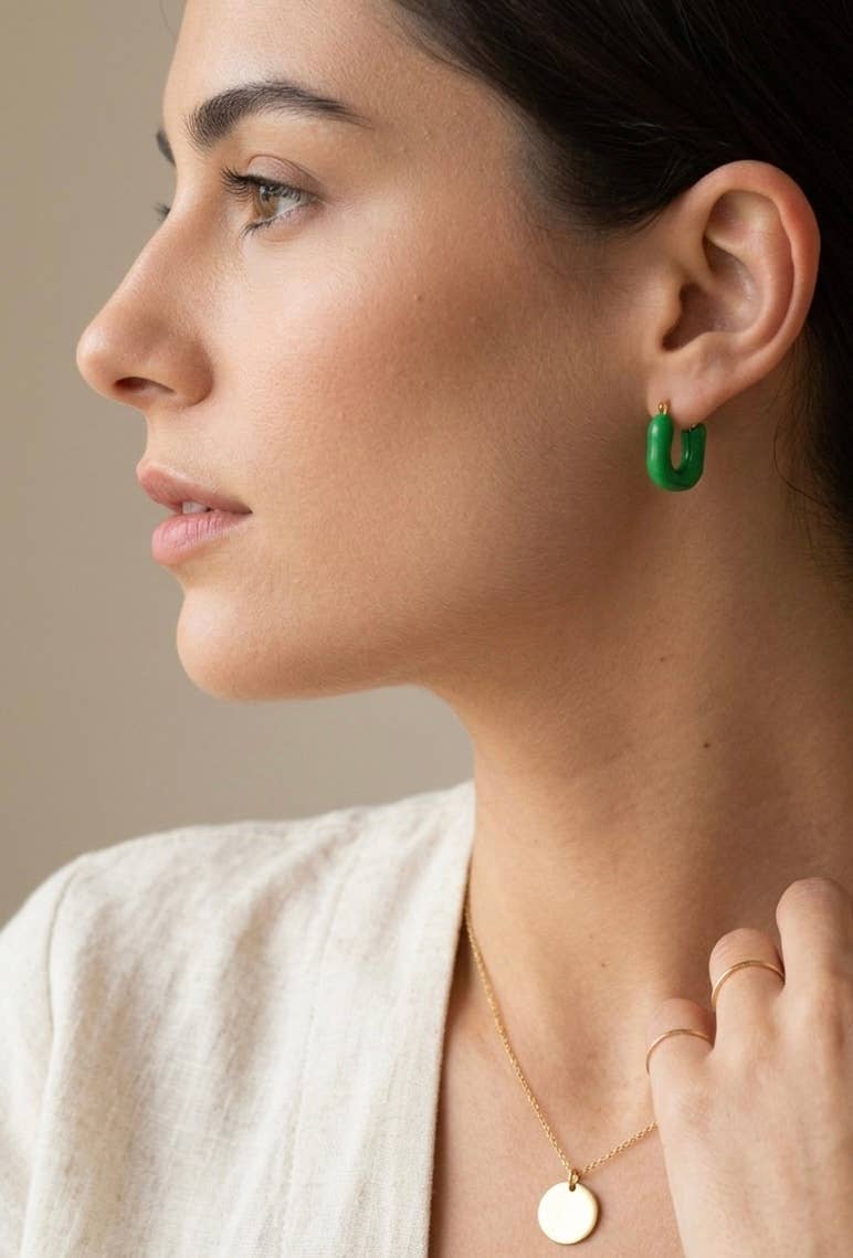 Boucles d'oreille créoles en acier inoxydable 1241A100N103N