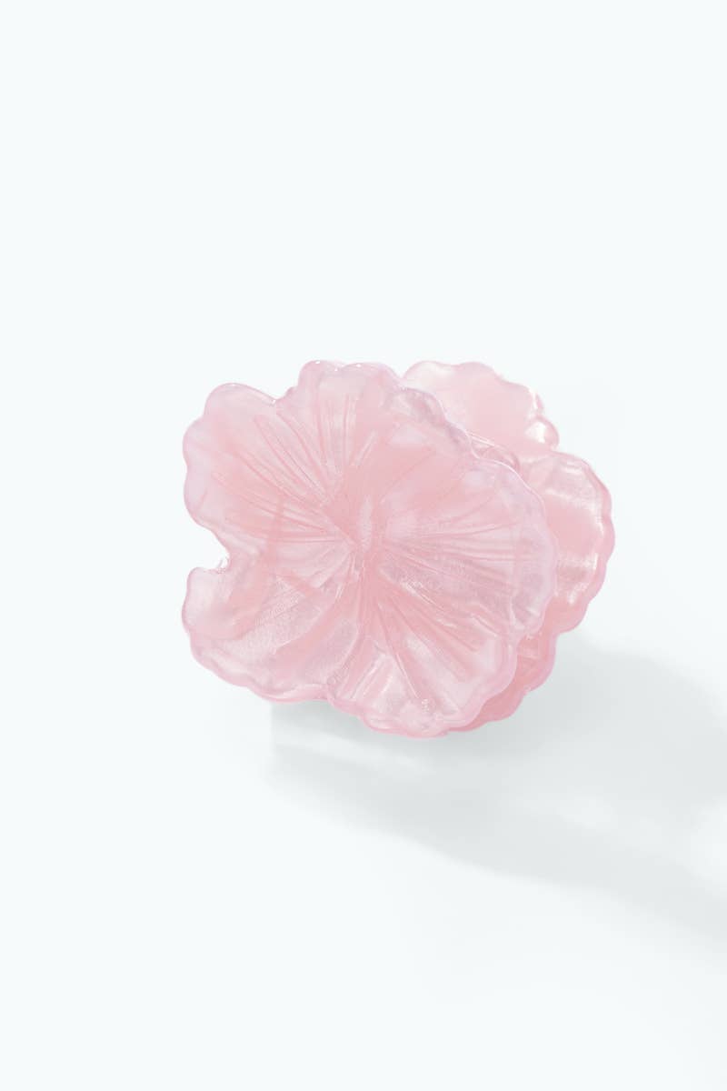 2cm pearlescent flower hair clip YH120LY