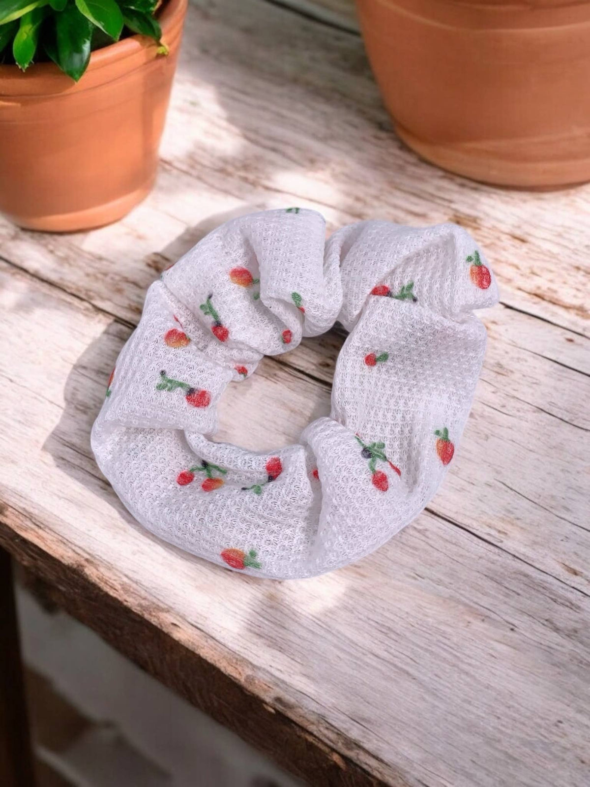 Cherry Print Elastic Scrunchie FQ37