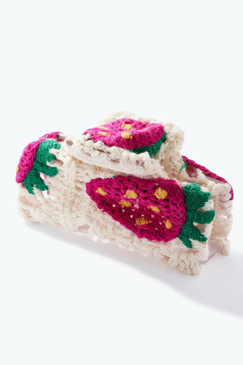 11cm crochet flower hair claw YH308HS