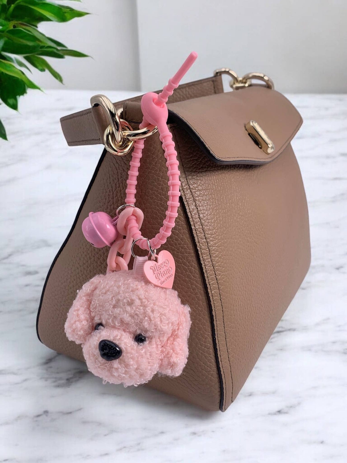 Grigri de sac et porte-clé chien avec clochette PC07