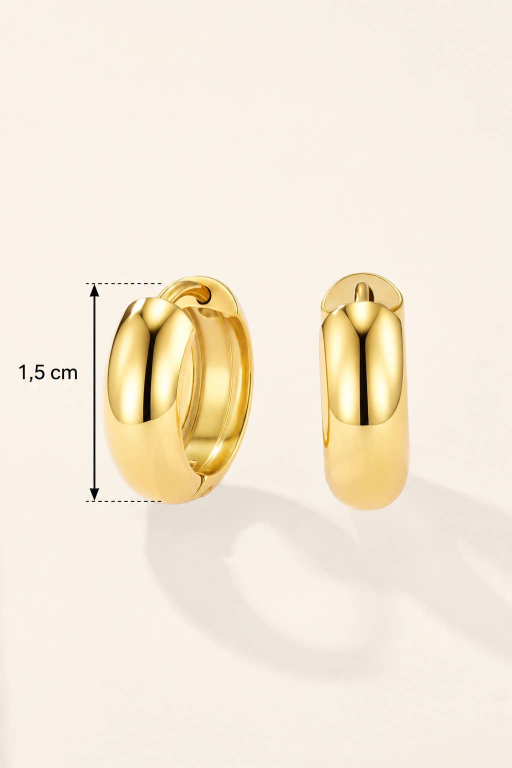 Mini créoles épaisses en acier inoxydable 1,5cm 124AQ859