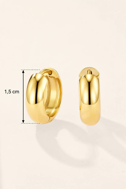 Mini créoles épaisses en acier inoxydable 1,5cm 124AQ859
