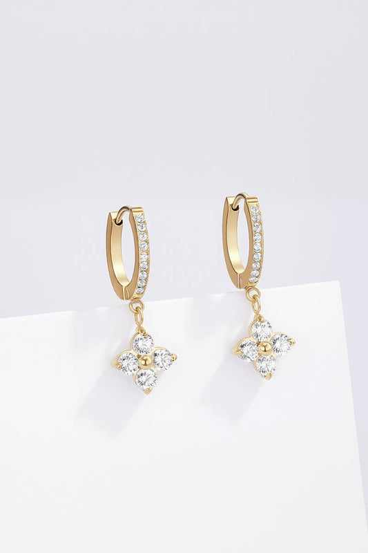 Boucles d'oreilles en acier inoxydable 124AQ405