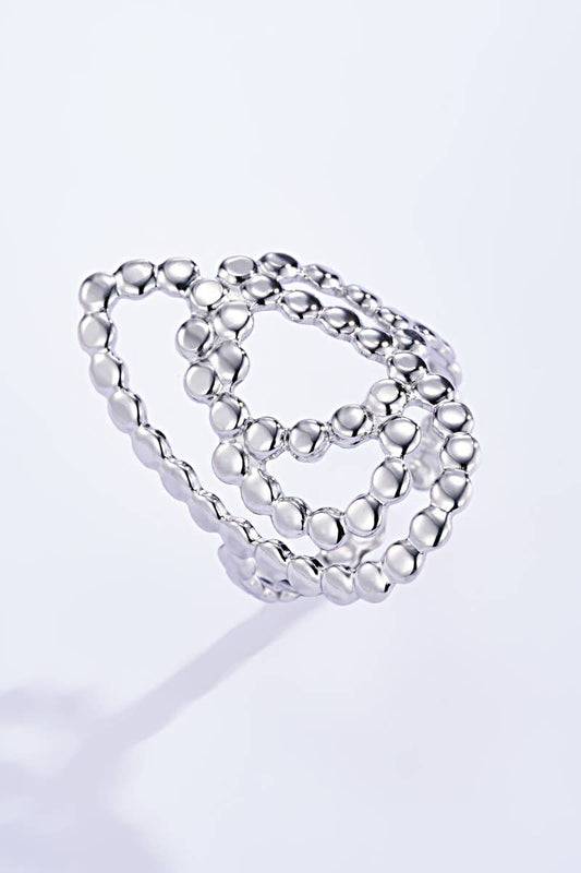 Bague texturée en acier inoxydable 424RX39