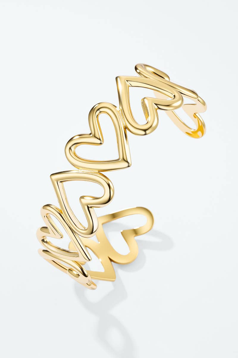 Stainless steel bangle bracelet 324AQ419