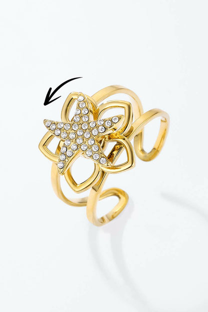 Stainless steel anti-stress spinning ring 424RX371