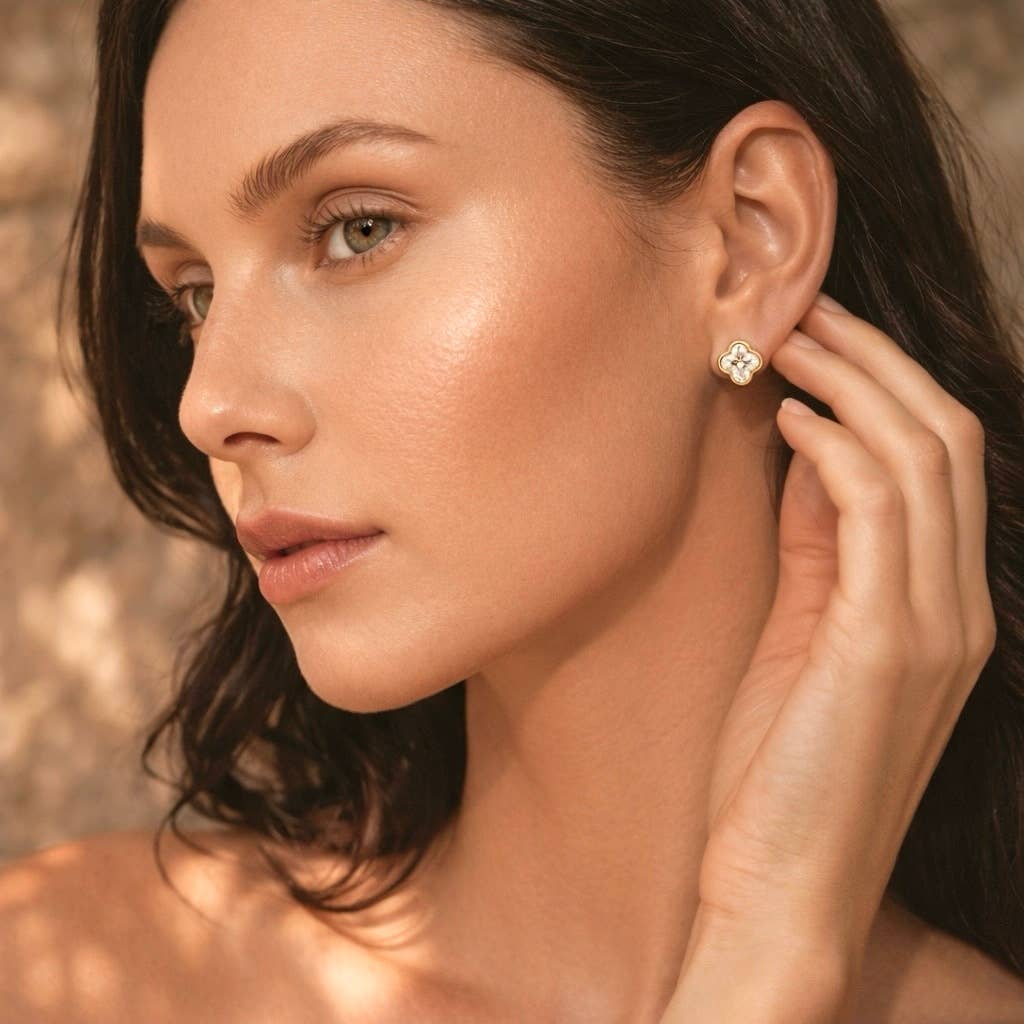 Boucles d'oreille en acier inoxydable 124AQ572
