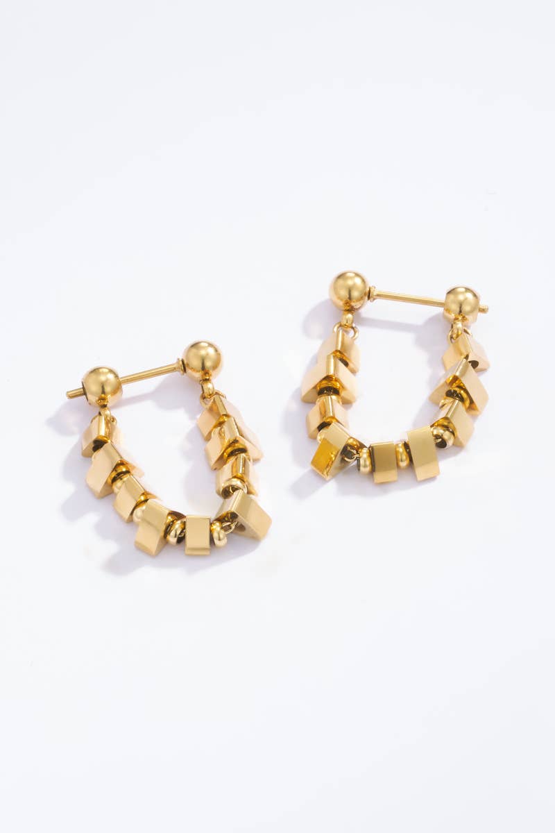 Boucles d'oreilles créoles en acier inoxydable 124AQ141