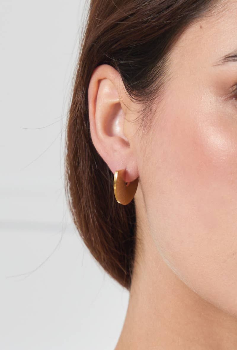 Boucles d'oreilles créoles en acier inoxydable 124DY17-1