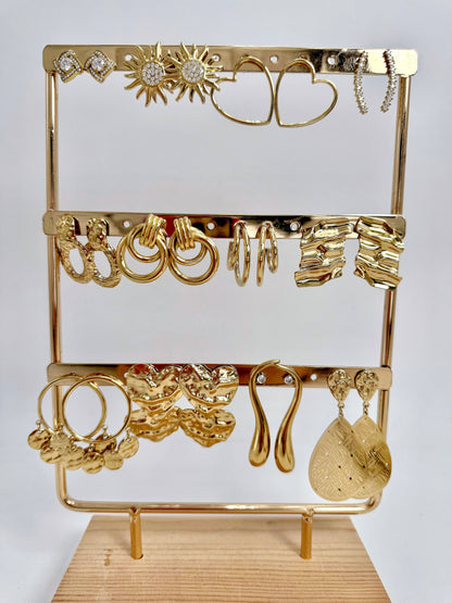 Set of 12 stainless steel earrings SET246