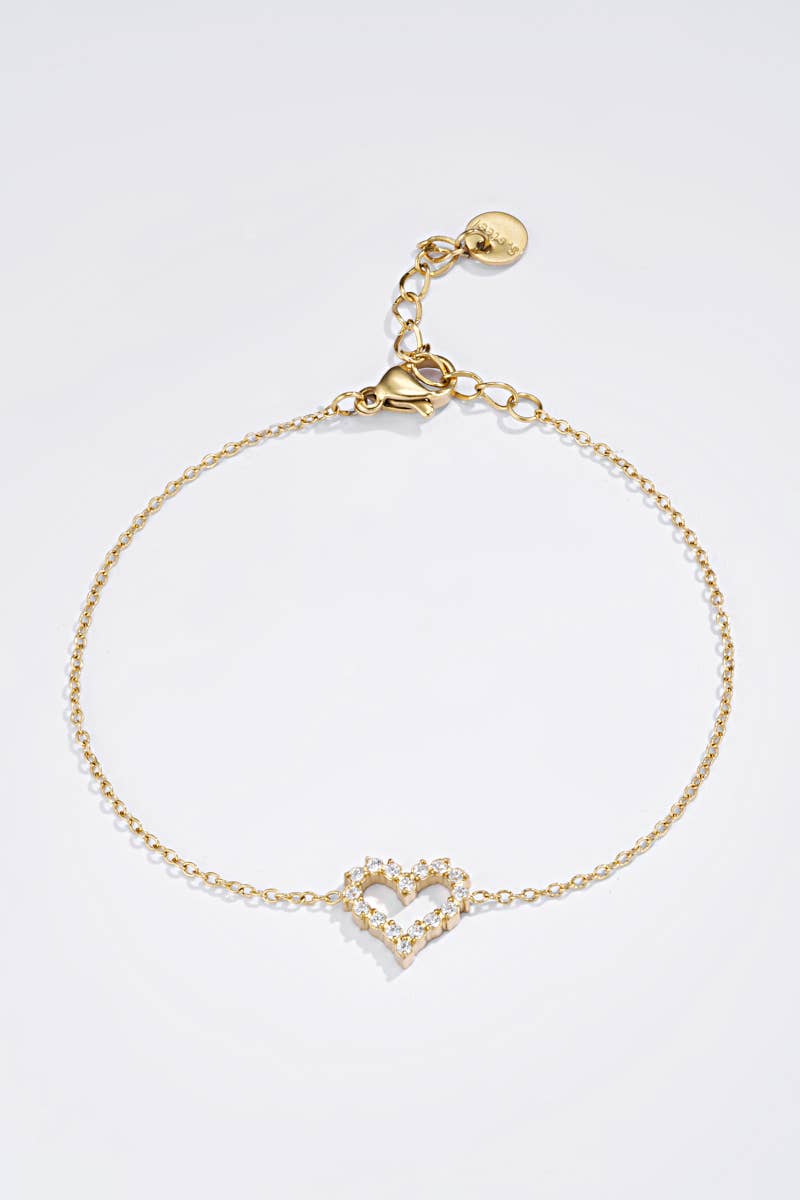 Stainless steel heart bracelet 324AQ48