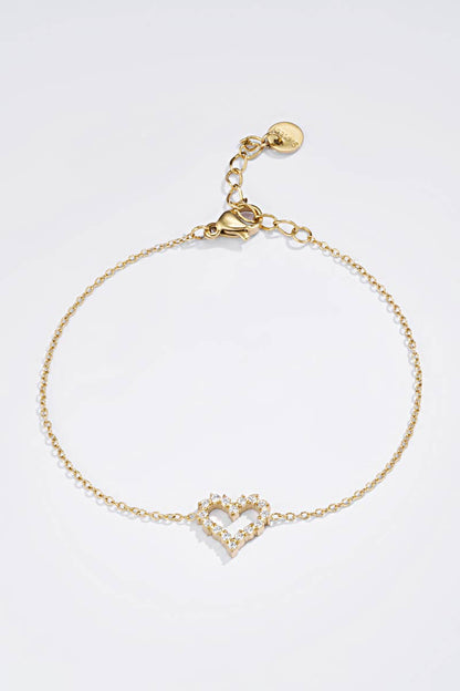 Stainless steel heart bracelet 324AQ48