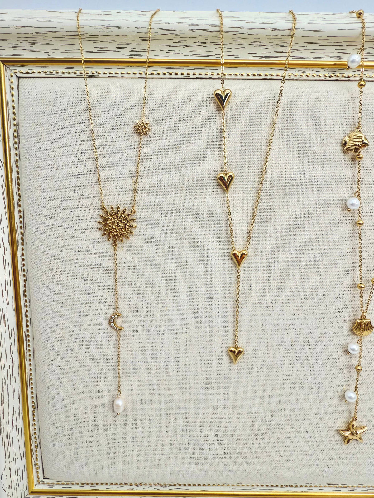 Set 10 colliers en acier inoxydable sans présentoir SET324