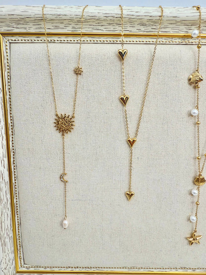 Set 10 colliers en acier inoxydable sans présentoir SET324