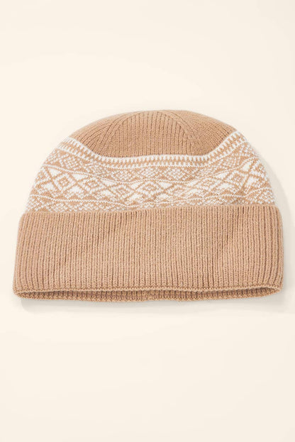 Bonnet à revers motif jacquard MJ305SD
