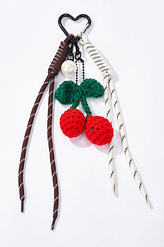 Cherry bag charm and keychain PC55