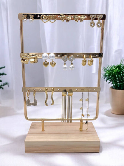 Set de 10 boucles d'oreilles en acier inoxydable SET151