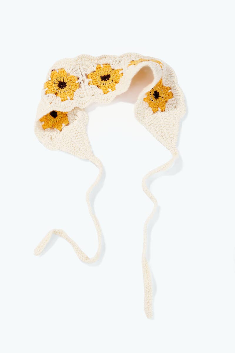 Bandana en crochet fleurs ST318HS