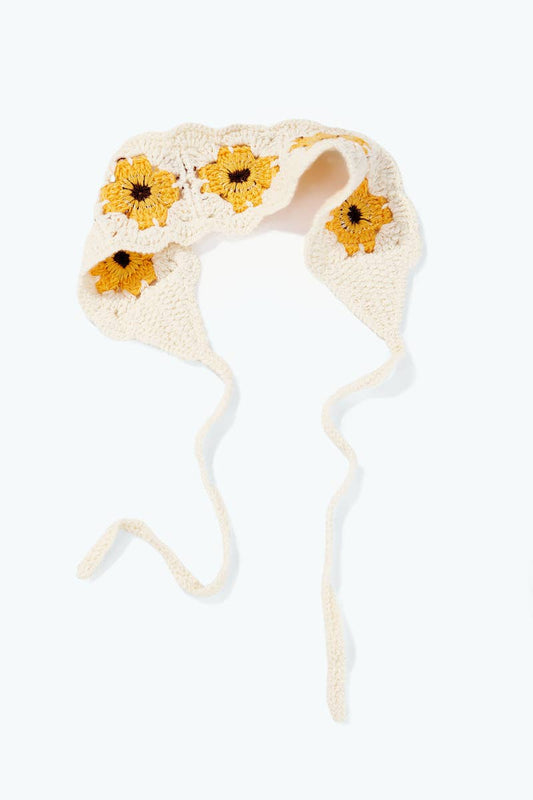 Bandana en crochet fleurs ST318HS