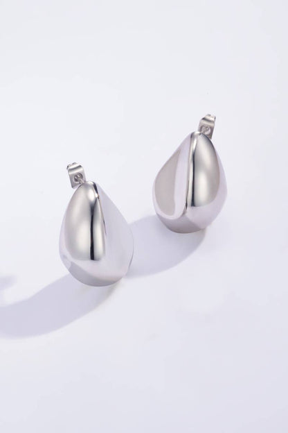 124AQ16 stainless steel drop earrings