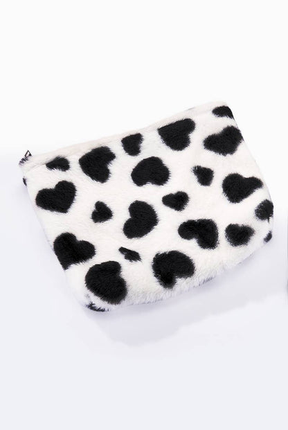 Pochette fausse fourrure motif cœur CY211JH