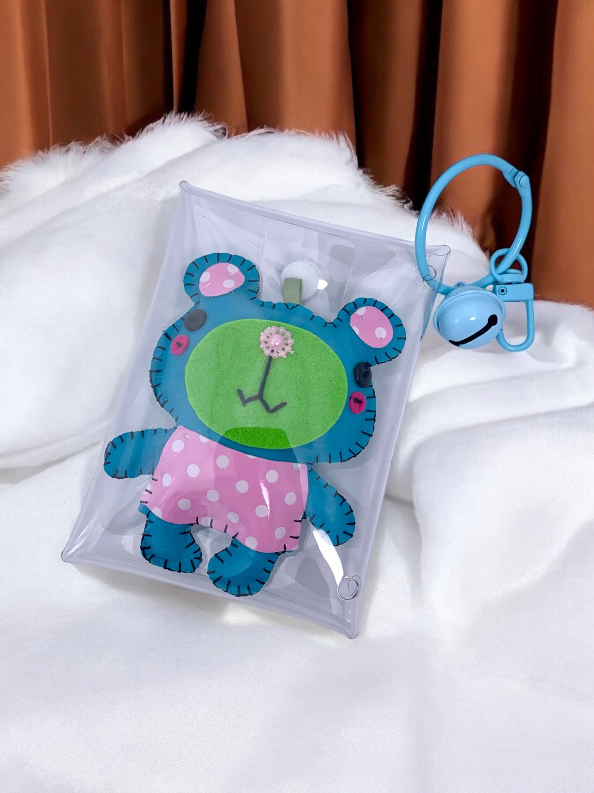 Porte-clé peluche avec clochette JSG33