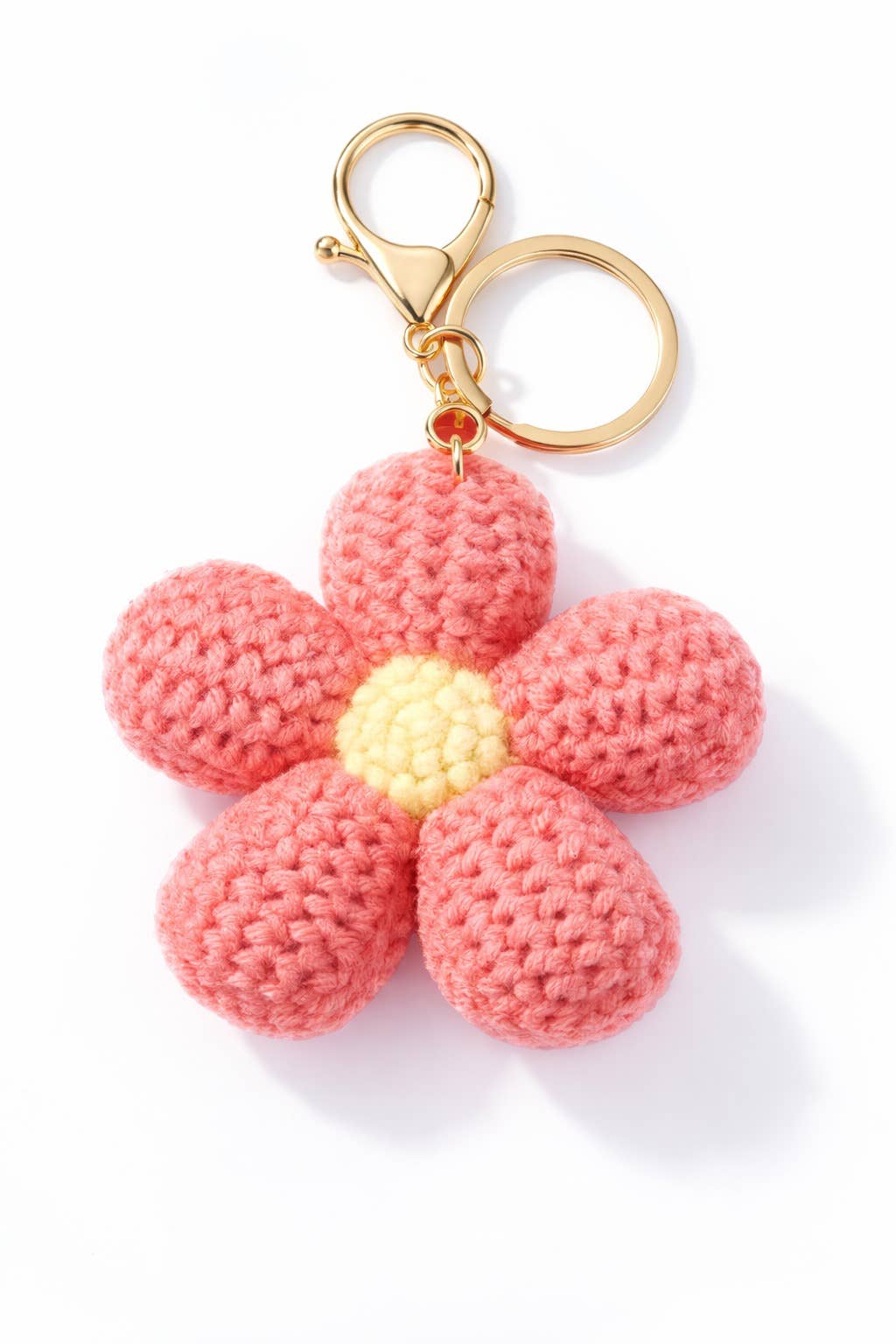 Grigri bag charm Crochet flower 8cm PC038HZ