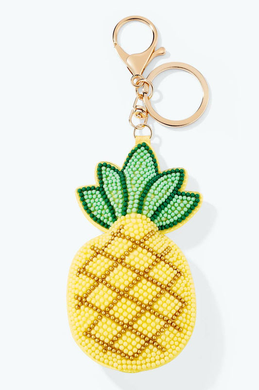 Seed bead pineapple keychain PC165SY