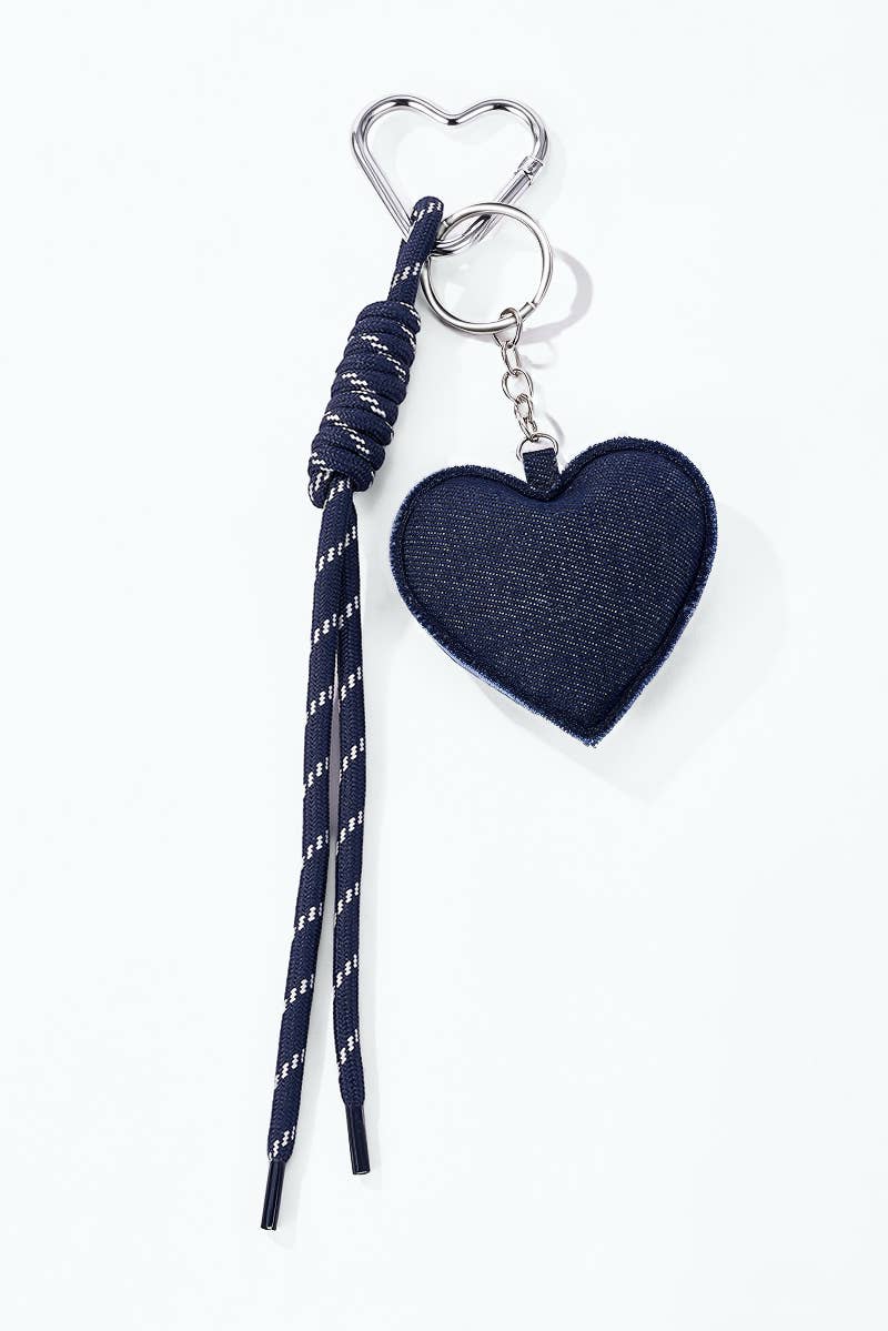 Grigri de sac Cœur en jean PC007MT
