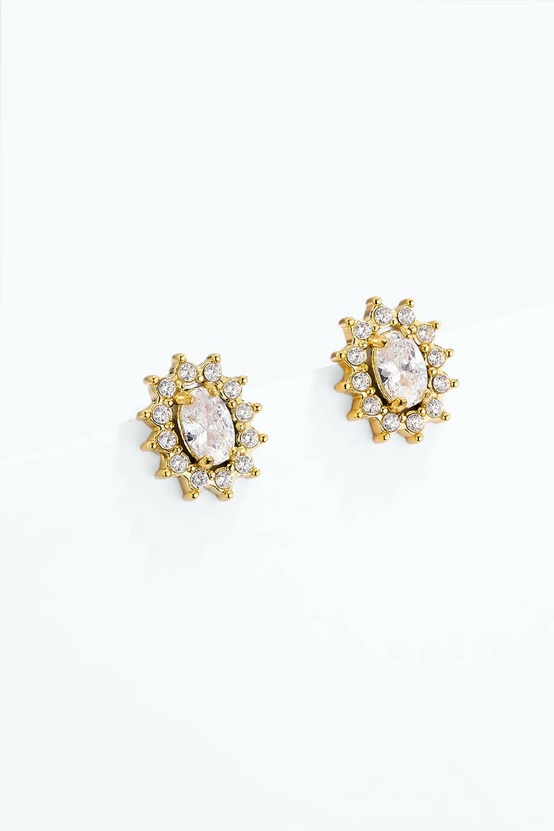 Boucles d'oreille en acier inoxydable 124AQ757
