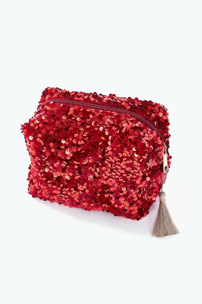 CY45 sequin makeup bag