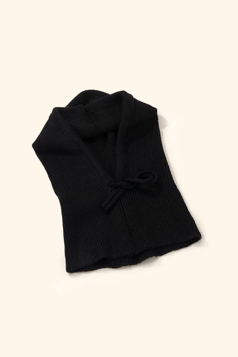 Wool tie-up balaclava MJ001DF
