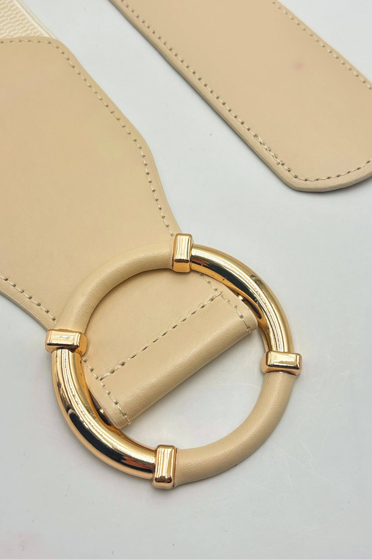 Wide faux leather belt CT38