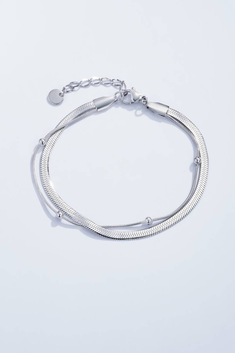Bracelet double en acier inoxydable 324AQ08