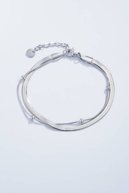 Bracelet double en acier inoxydable 324AQ08