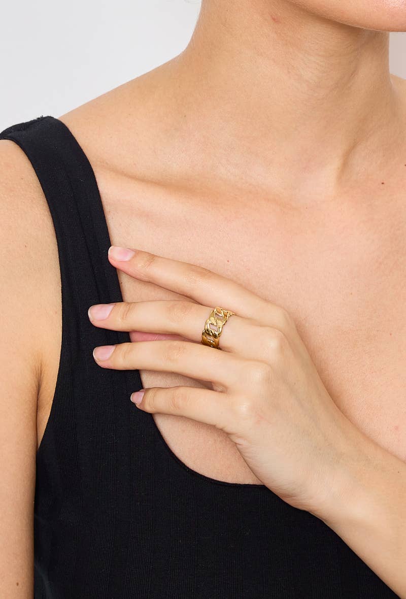 Bague chaînes en acier inoxydable 424YC13