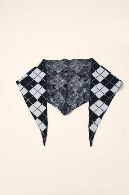 Écharpe triangle motif argyle FL610DF