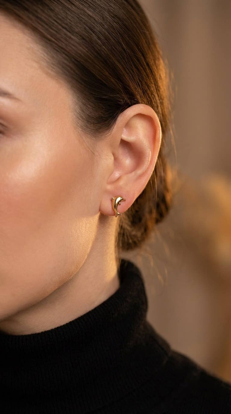 Boucles d'oreille en acier inoxydable 124AQ537